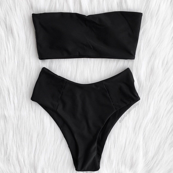 Daisys Boutique Other - ❤️CLEARANCE❤️ black high wasted bandeau bikini set